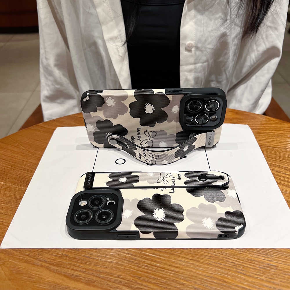 Iphone Ốp Điện Thoại tpu Mềm Họa Tiết Hoa Có Dây Đeo Cho apple iphone 7 8 plus se x xs max xr 11 12 13 14 pro max
