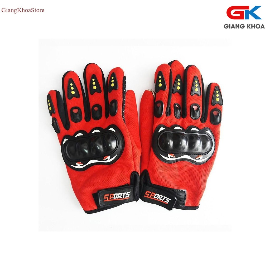 Găng tay phượt full ngón, bao tay moto kín ngón có gù bảo hộ TT07-GTF