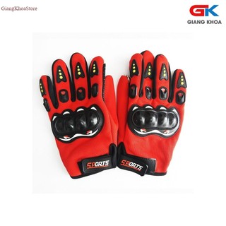 Găng tay phượt full ngón, bao tay moto kín ngón có gù bảo hộ TT07-GTF