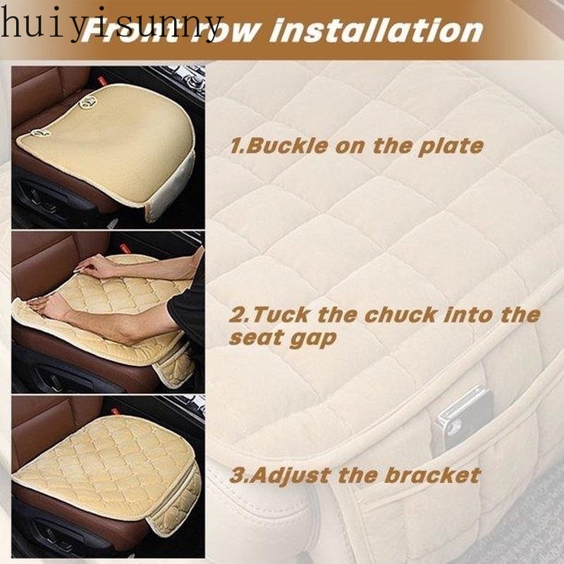Huiyisunny 1 Đệm Lót Ghế Ngồi Xe Hơi Mềm Mại Thoải Mái Thoáng Khí Chống Trượt