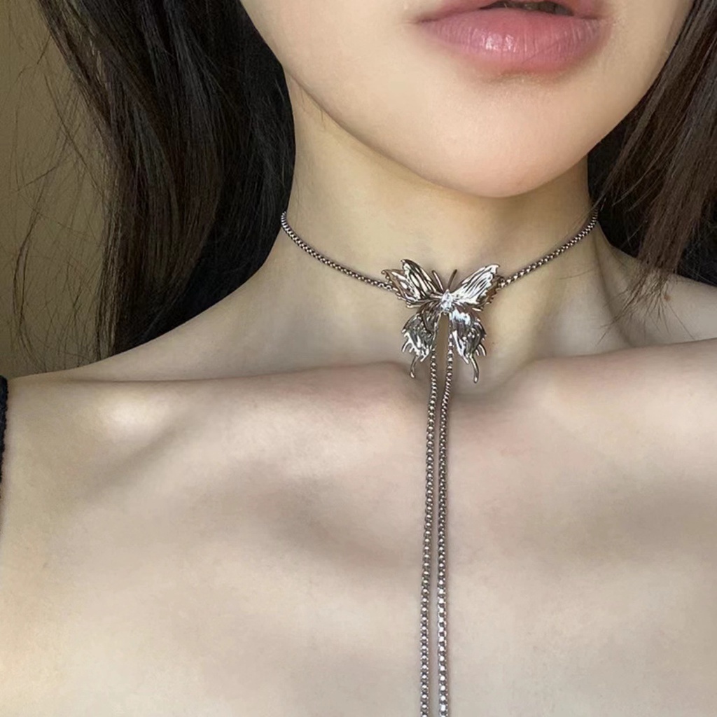 Dây Xích Đeo Hông / Cánh Tay Bằng Kim Loại Dạng Lỏng Hình Bướm Có Thể Điều Chỉnh Đa Năng