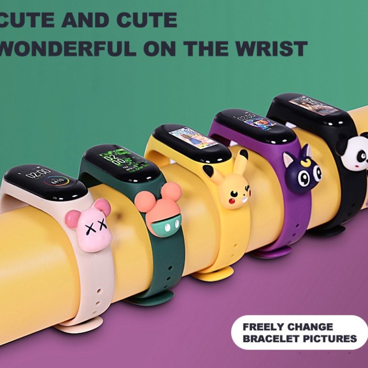 Hi-kidi Đồng Hồ Đeo Tay Điện Tử Đèn led Chống Thấm Nước Họa Tiết Hoạt Hình Dễ Thương Cho Bé