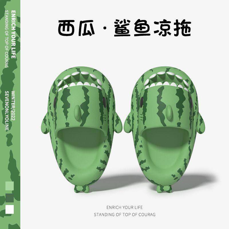 Dép Sandal Chống Trượt In Hình Cá Mập / Dưa Hấu Hoạt Hình Thời Trang Mùa Hè 2023 Dành Cho Trẻ Em