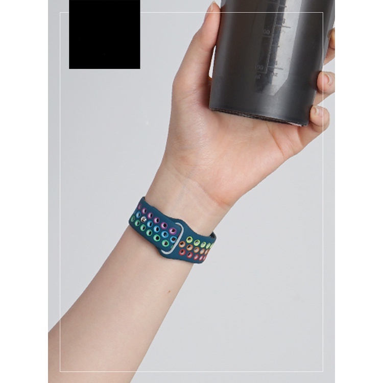 Phù Hợp Dây Đeo Silicon Hai Màu Thoáng Khí Chống Nước Cho Đồng Hồ Thông Minh samsung galaxy watch 6 5 4 40mm 44mm 6