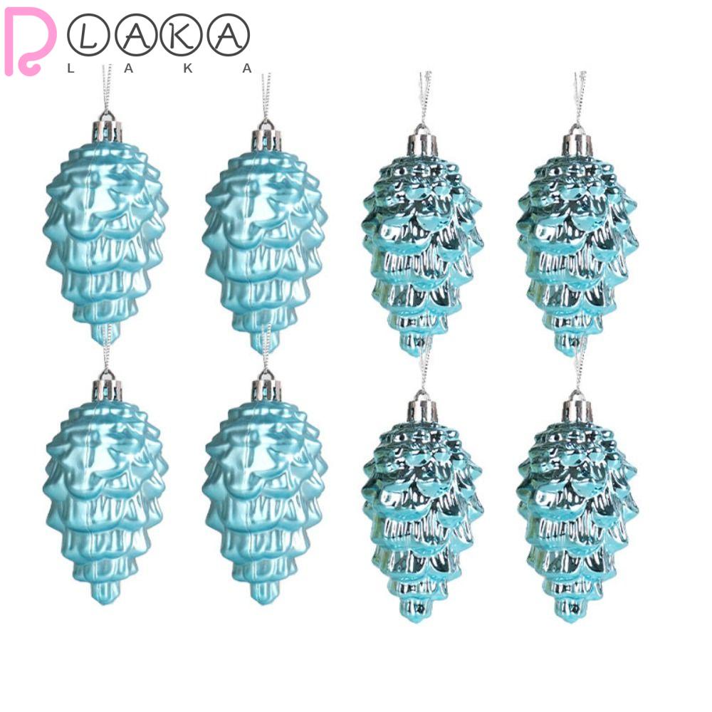 Set 8 Phụ Kiện Treo Trang Trí Giáng Sinh Bằng Nhựa Mờ Sáng 9cm