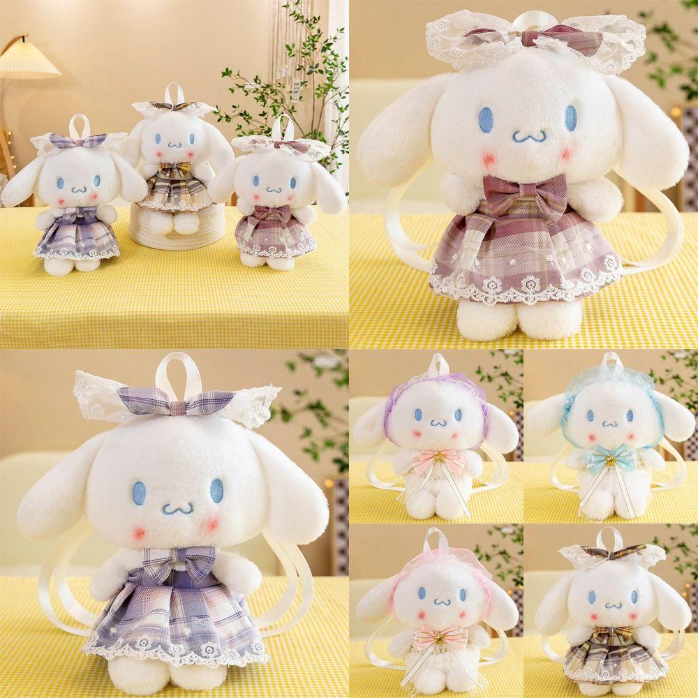 Shanhai cinnamoroll Ba Lô Bông Kẻ Sọc Caro Hình Chú Chó Hoạt Hình Có Thể Điều Chỉnh Được