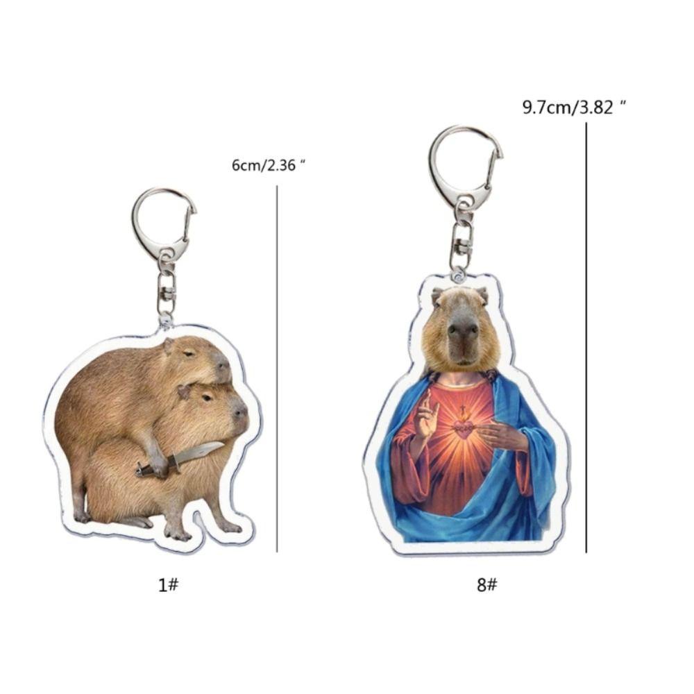 Norman Móc Chìa Khóa Xe Hơi capybara Bằng Nhựa acrylic Họa Tiết Hoạt Hình Vui Nhộn