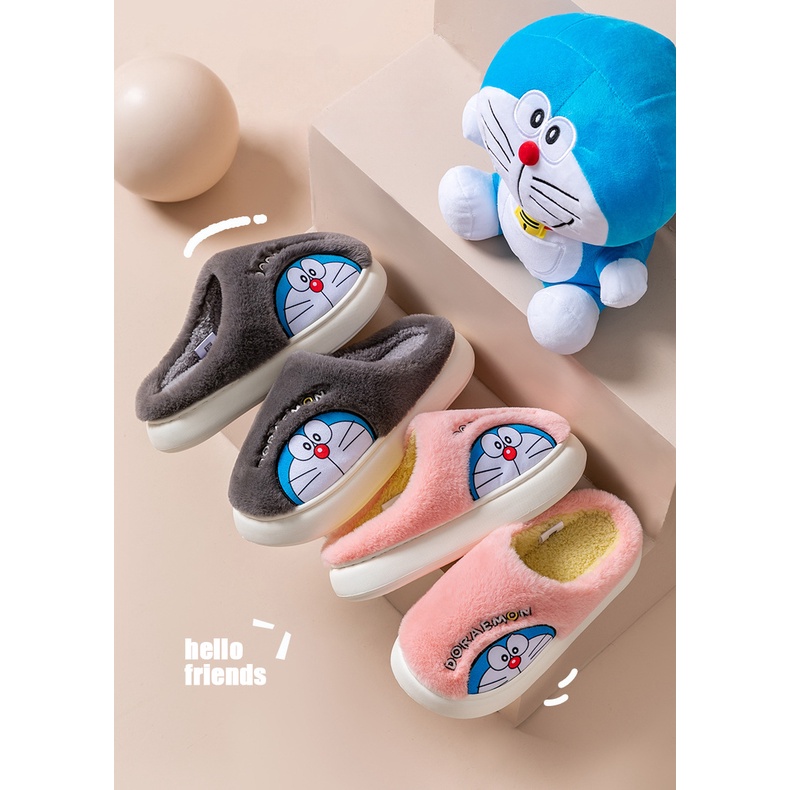 Dép Bông Đi Trong Nhà Bằng Vải Bông Dày Dặn Ấm Áp Họa Tiết Hoạt Hình Thời Trang Thu Đông 2023 Cho Cặ