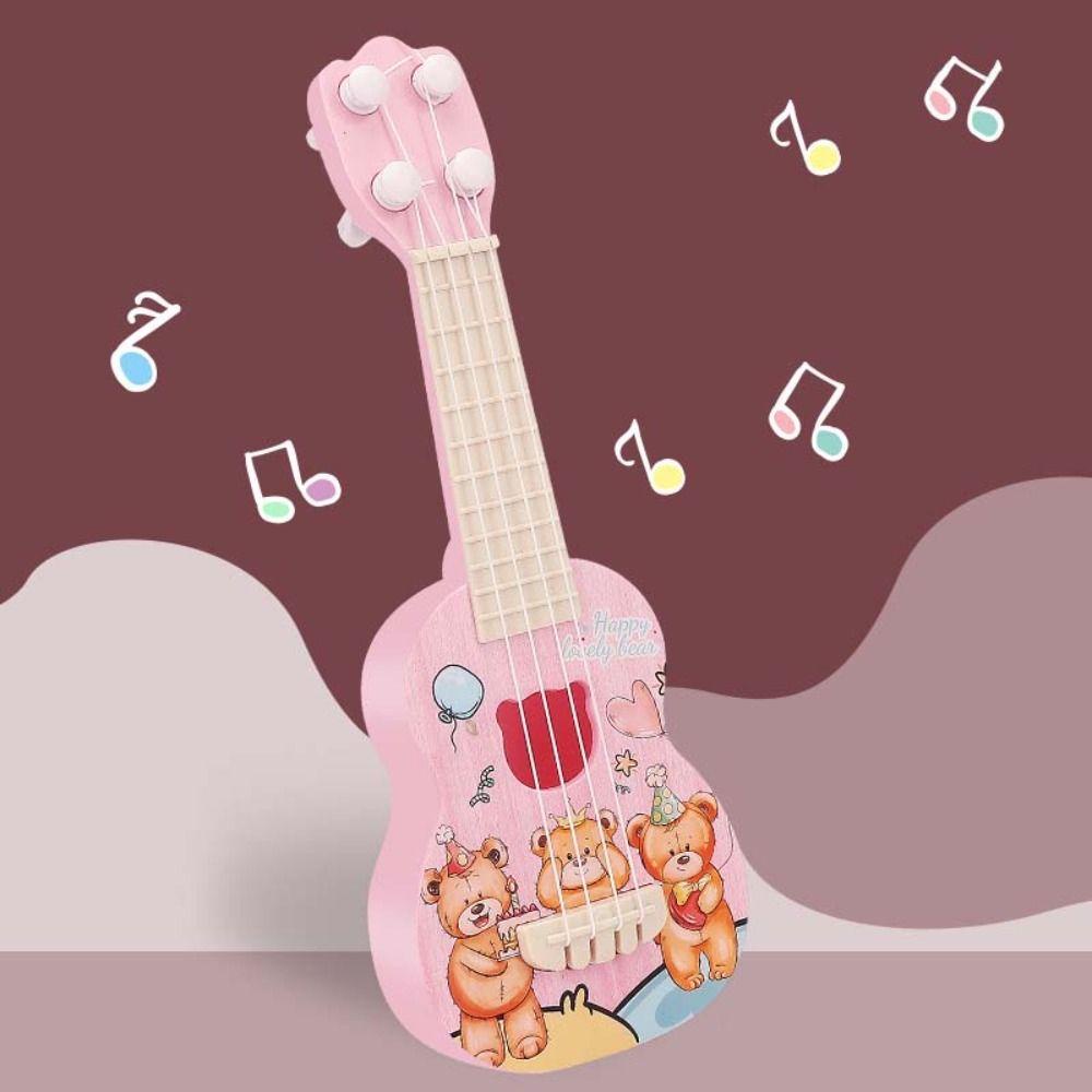 Stellaub Đồ Chơi Đàn ukulele 4 Dây Hình Động Vật Hoạt Hình Cho Bé