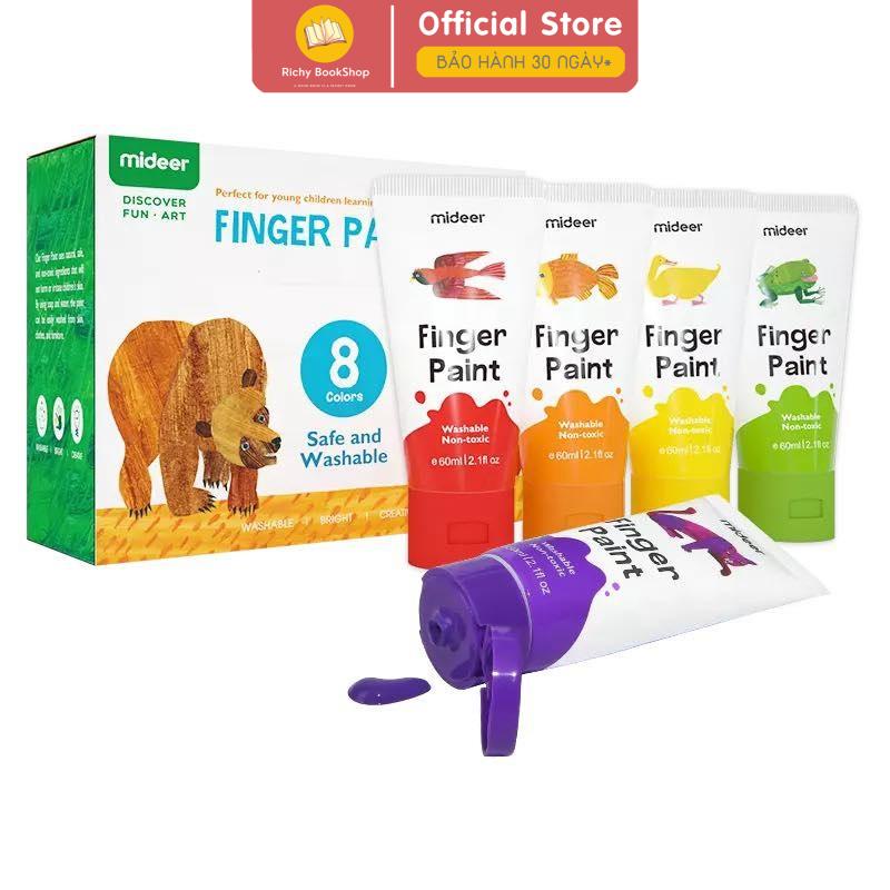 Màu vẽ bàn tay Mideer Finger Paint kèm hướng dẫn cho bé yêu sáng tạo