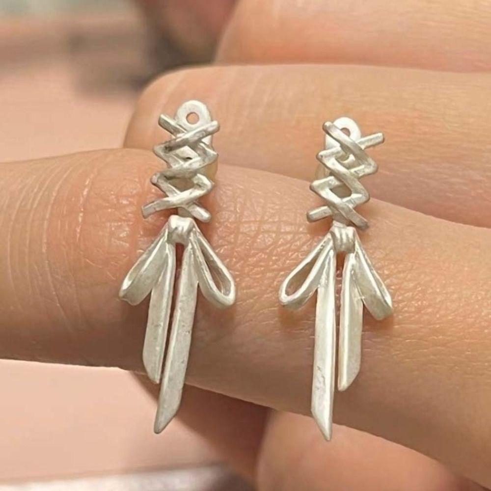 Khuyên Vành Tai y2k Thắt Nơ Phong Cách vintage Hàn Quốc Cho Nữ