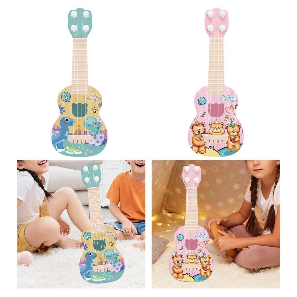Stellaub Đồ Chơi Đàn ukulele 4 Dây Hình Động Vật Hoạt Hình Cho Bé