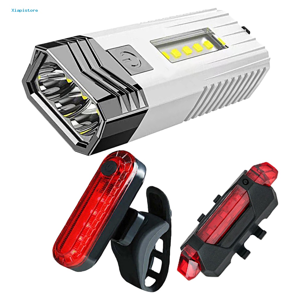 Đèn Pha Cảnh Báo An Toàn Siêu Sáng Bằng Nhựa Gắn Đuôi Xe Đạp Dễ Lắp Đặt