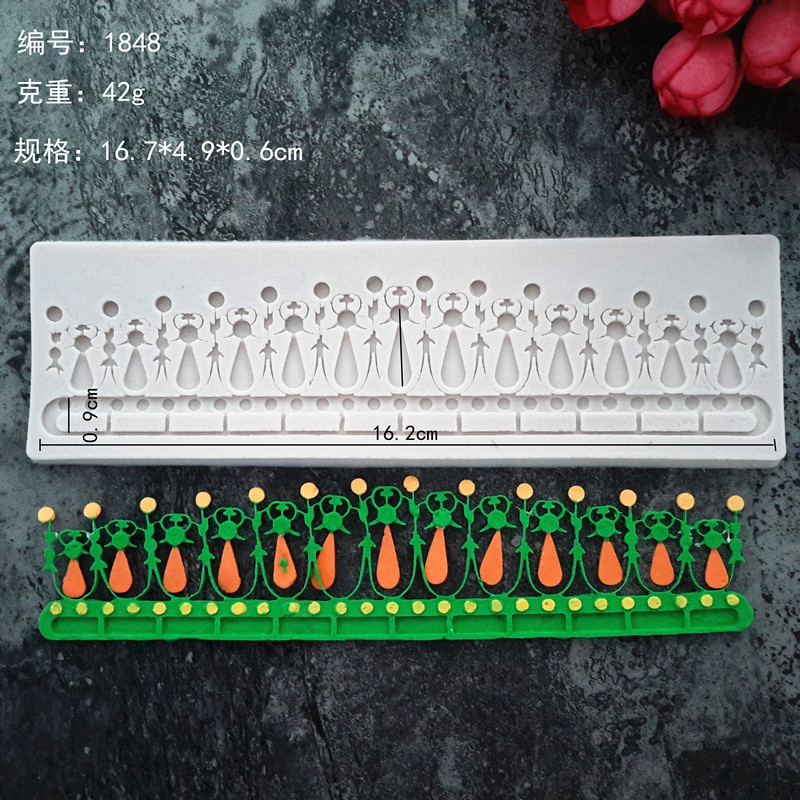 Khuôn silicone Làm Bánh Tạo Hình Hàng Rào Cổ Điển diy