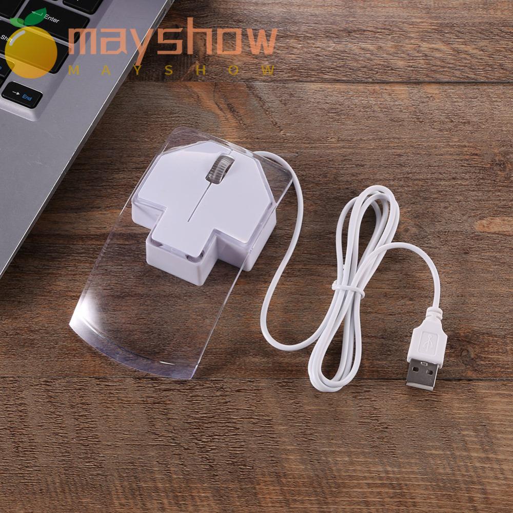 Chuột Máy Tính Có Dây usb 2.0 Màu Trong Suốt Thời Trang