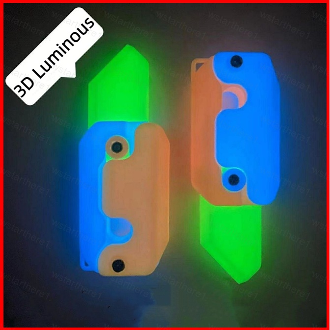 Ere1 Đồ Chơi Thẻ Nhấn Giảm Căng Thẳng Hình Dao 3d Dạ Quang