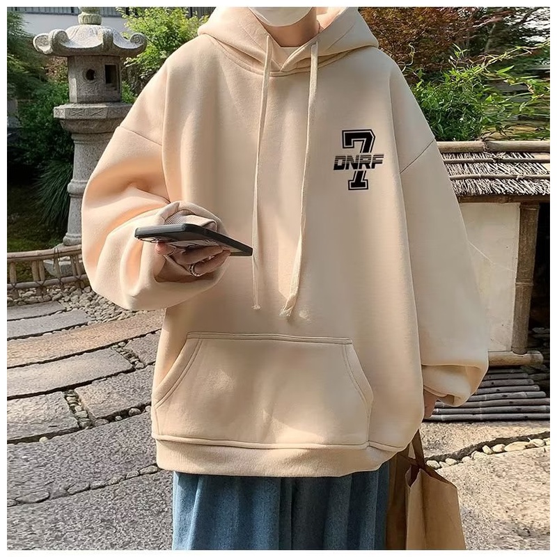 Áo hoodie Kaki Số 7 size m-5xl In Chữ Thời Trang Cho Nam Nữ