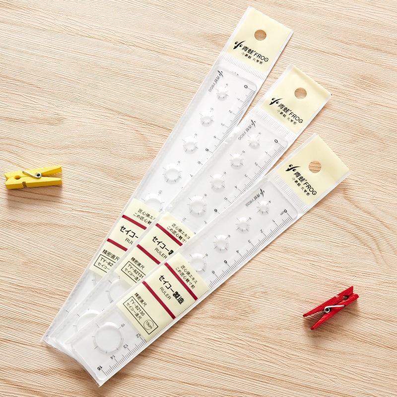 Thước Nhựa Trong Suốt Đơn Giản 15 / 18 / 20cm wj370