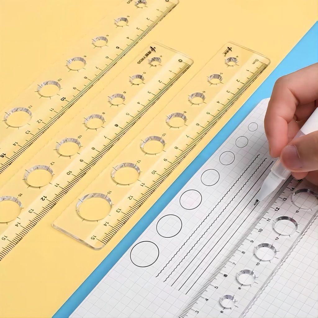 Thước Nhựa Trong Suốt Đơn Giản 15 / 18 / 20cm wj370