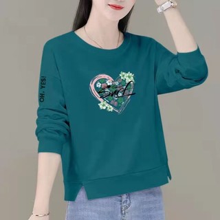 Áo Thun Tay Dài Dáng Rộng Vải Mỏng Thiết Kế Xinh Xắn Cho Nữ