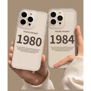 Ốp Điện Thoại Mềm Chống Sốc Bảo Vệ camera Cho iphone 14 13 12 11 pro max 1980 1981 1982 1983 1984 Sự Bảo Vệ