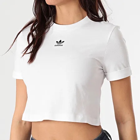 Áo croptop basic Adidas authentic