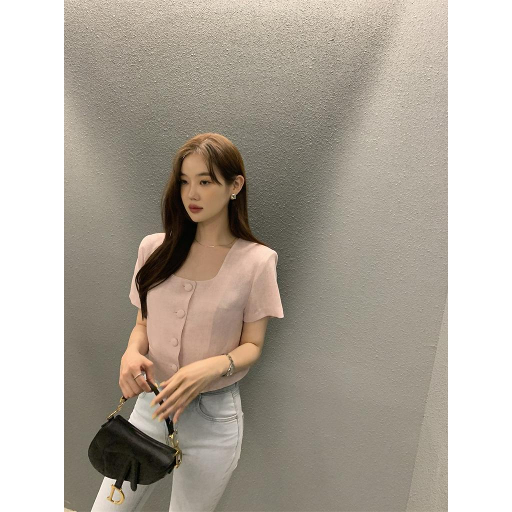 Áo blazer nữ tay ngắn chất vải linen cao cấp MA103 | BigBuy360 - bigbuy360.vn