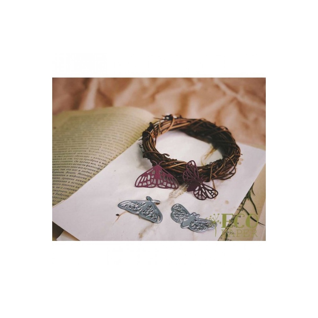 Khuôn Cắt Giấy Kim Loại Hình Lông Vũ Bướm Xinh Xắn