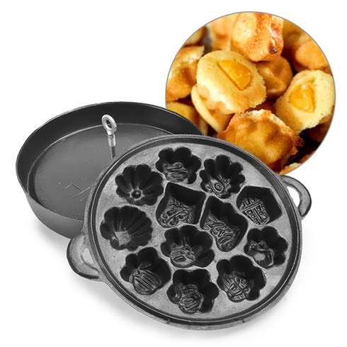 Khuôn làm bánh bông lan HUỲNH ANH 12 bánh loại dày nặng LOẠI 1 CAO CẤP KÈM NẮP
