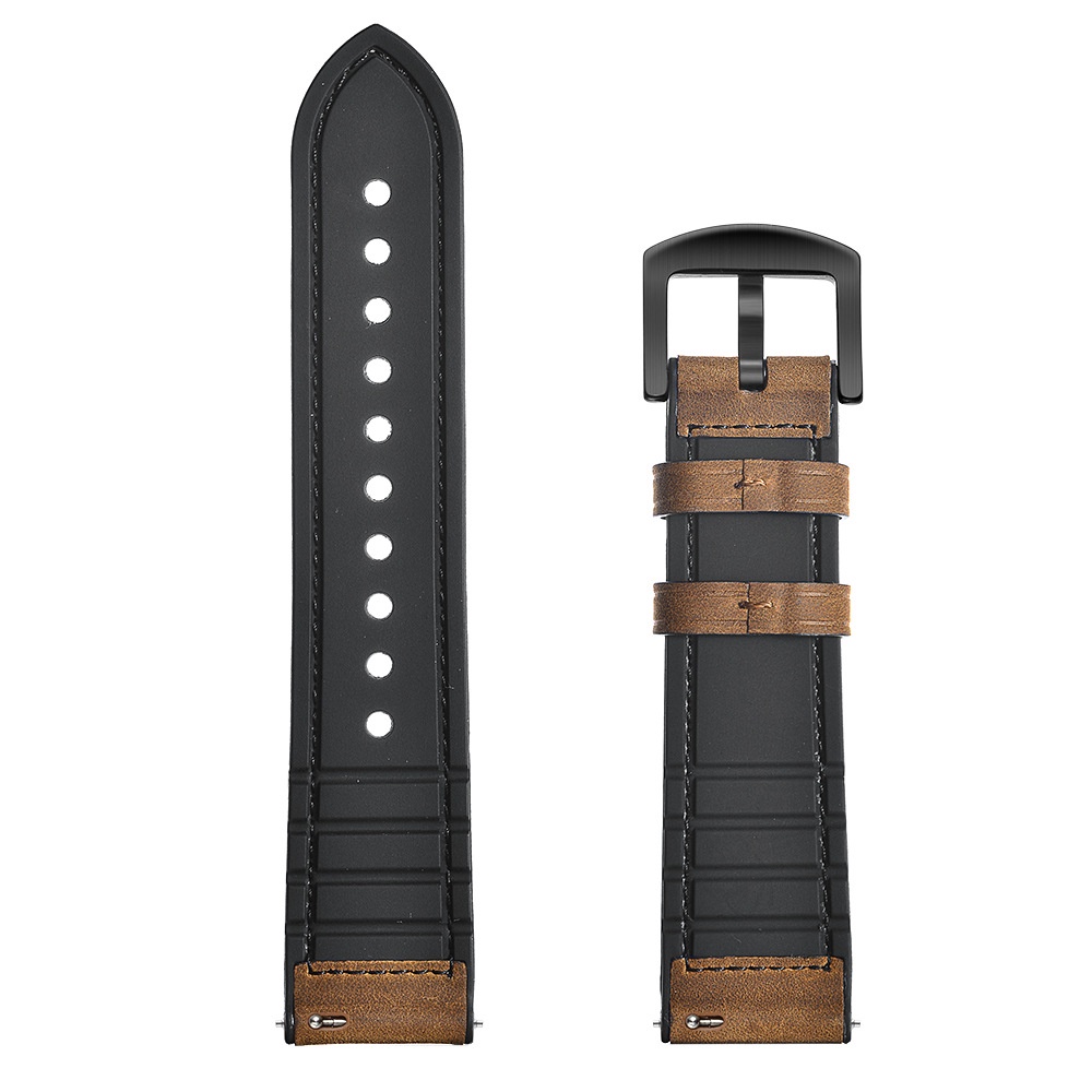 Phù Hợp Dây Đeo Bằng Da Và Silicon Kích Thước 20 / 22mm Cho Đồng Hồ Thông Dụng samsung watch4 / 5 huawei gt2 / 3