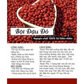 Bột đậu đỏ đắp mặt nguyên chất xay mịn, bột đậu đỏ tẩy da chết, đậu đỏ đắp mặt trắng da thái_mart 0932507066