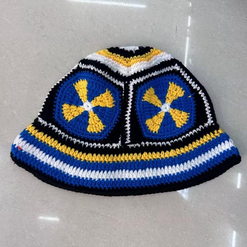 Mũ bucket Dệt Kim Màu Tương Phản Phong Cách Âu Mỹ Thời Trang Xuân Thu Cho Nữ