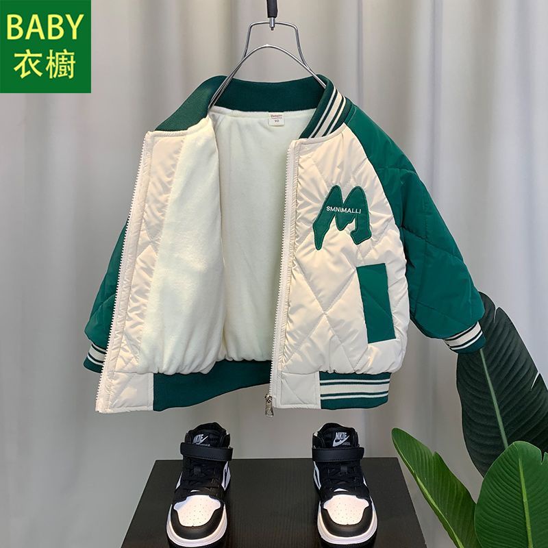 Áo Khoác Lót Lông Cừu cotton Dày Dặn Phong Cách Mới 2023 Cho Bé Trai