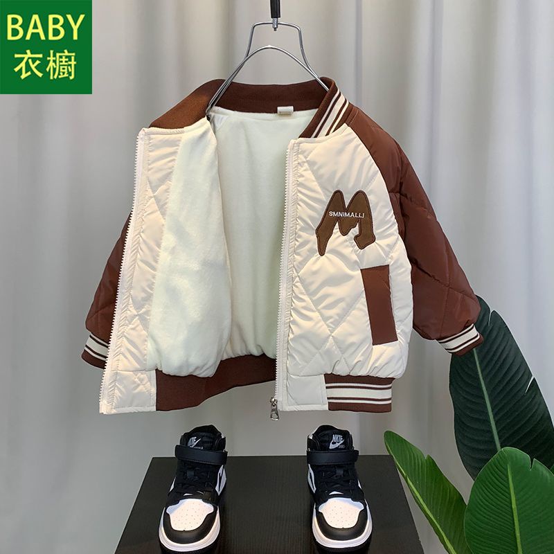 Áo Khoác Lót Lông Cừu cotton Dày Dặn Phong Cách Mới 2023 Cho Bé Trai
