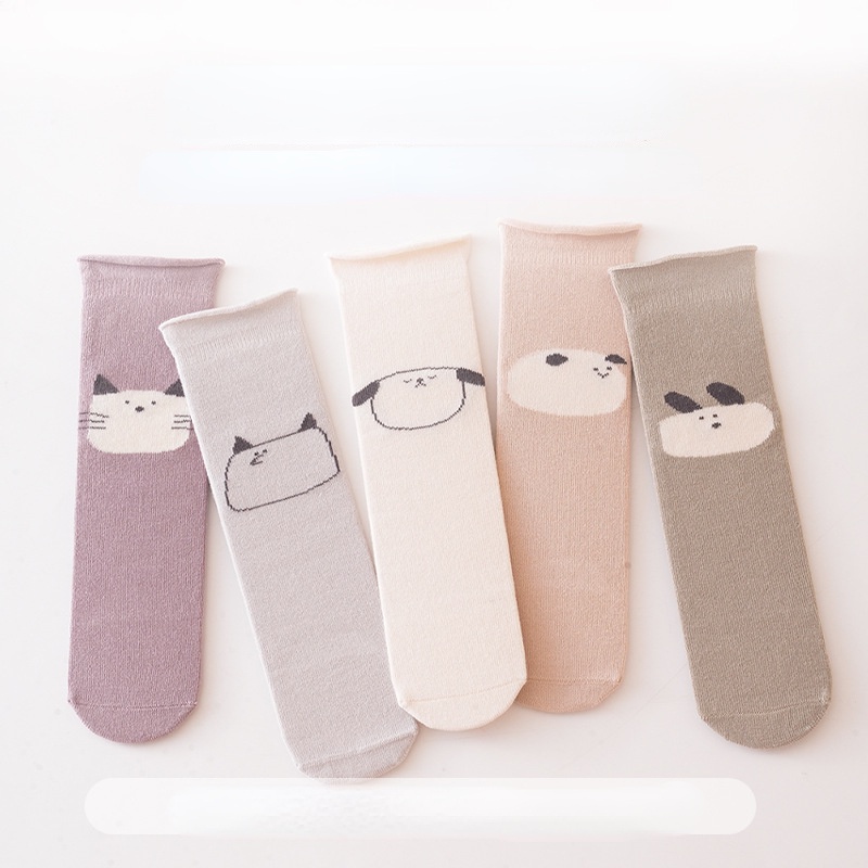 Vớ cotton Dài Thoáng Khí Họa Tiết Hoạt Hình Dành Cho Trẻ Sơ Sinh 0-3 Tuổi 2956