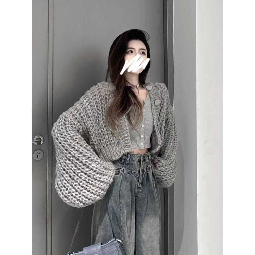 Áo Khoác cardigan Dệt Kim Tay Dài Dáng Rộng Mềm Mại Thời Trang Xuân Thu Cho Nữ