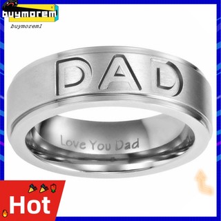Nhẫn Thép Không Gỉ Khắc Chữ dad Thời Trang