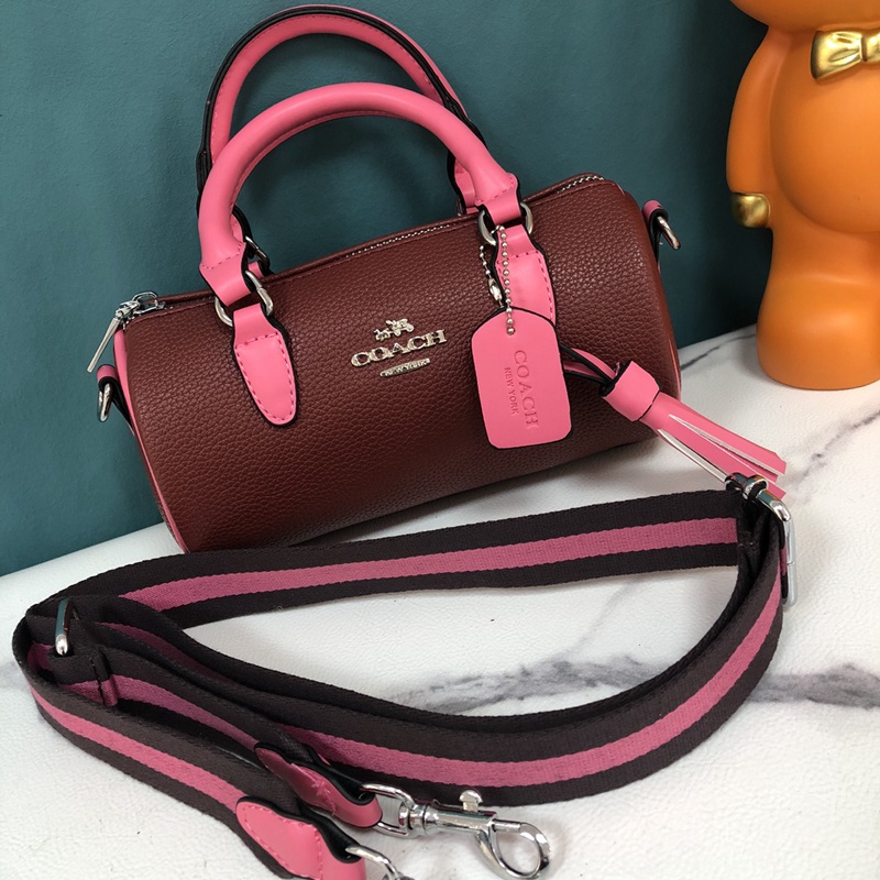 Túi Đeo Chéo Vai Hình Trụ Phối Ren Hàn Quốc cb876-immzi k