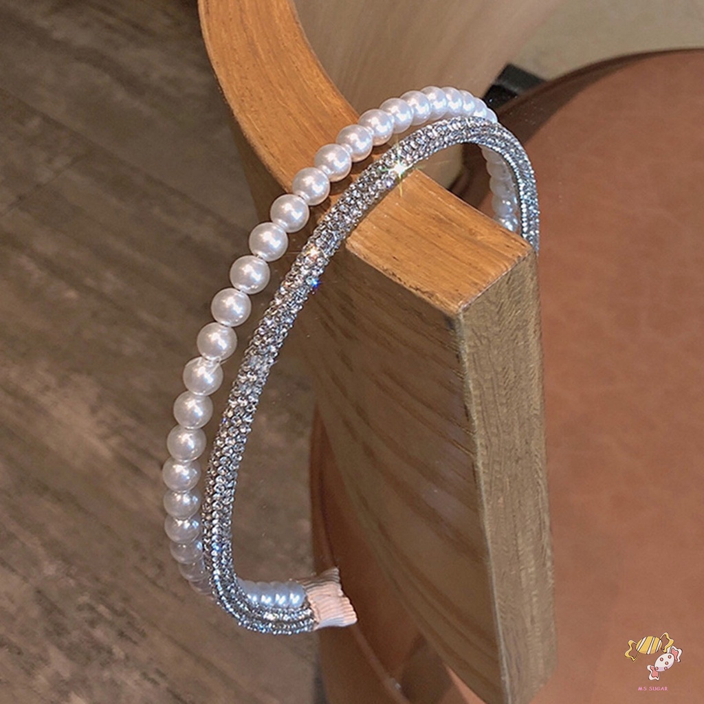 YADORNOS  Băng Đô Cài Tóc Đính Đá & Ngọc Trai Thanh Lịch Cho Nữ