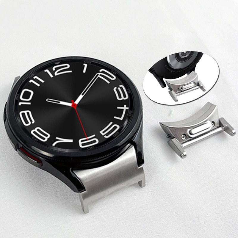 2 Đầu Nối Bằng Thép Không Gỉ Cho Đồng Hồ Thông Minh samsung galaxy watch 6 5 4 40 44mm galaxy watch6 classic 47mm 43mm 42 46mm