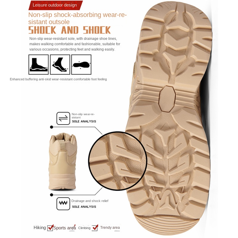 Hàng Có Sẵn Giày Bốt Quân Đội Chính Hãng Siêu Nhẹ Chống Nước Cho Nam Đi Bộ Đường Dài Ngoài Trời