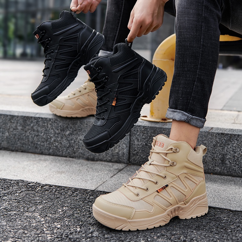 Hàng Có Sẵn Giày Bốt Quân Đội Chính Hãng Siêu Nhẹ Chống Nước Cho Nam Đi Bộ Đường Dài Ngoài Trời