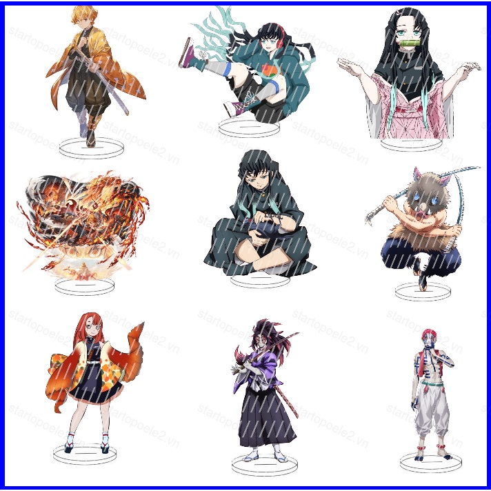 Mô Hình Nhân Vật tanjirou agatsuma kanroji Trong demon slayer Bằng acrylic