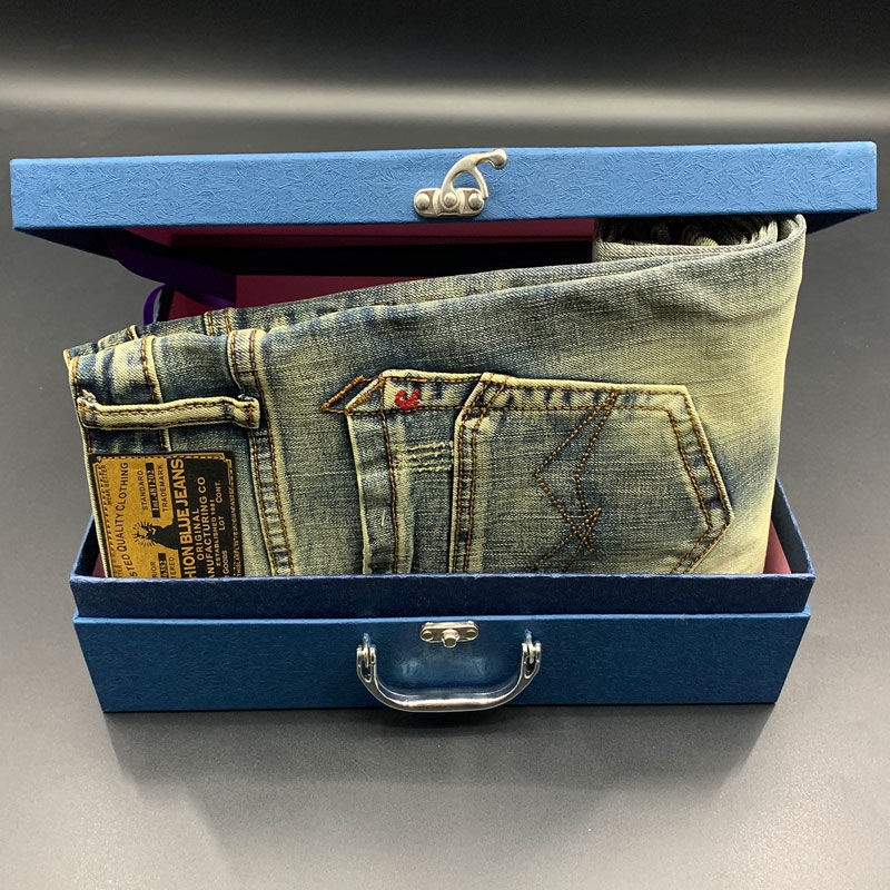 Quần Jean Nam Có Nhãn Quần Jean Đau Khổ Thô