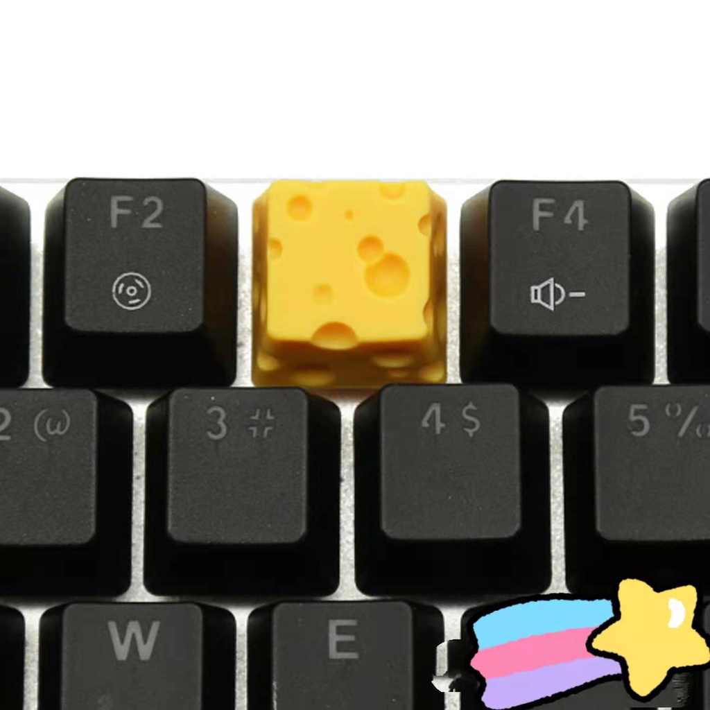 Bàn Phím Cơ mk8w Bằng Nhựa resin Hình Phô Mai Dễ Thương