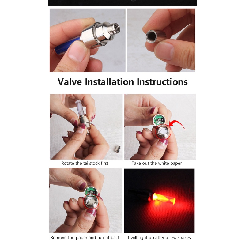 1 Cặp Đèn led Gắn Căm Xe Đạp Leo Núi Chạy Bằng Pin
