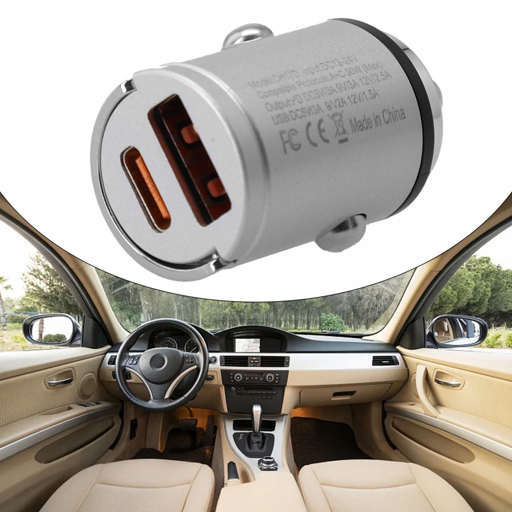 Tẩu Sạc Nhanh usb type c Thông Minh Cho Xe Hơi