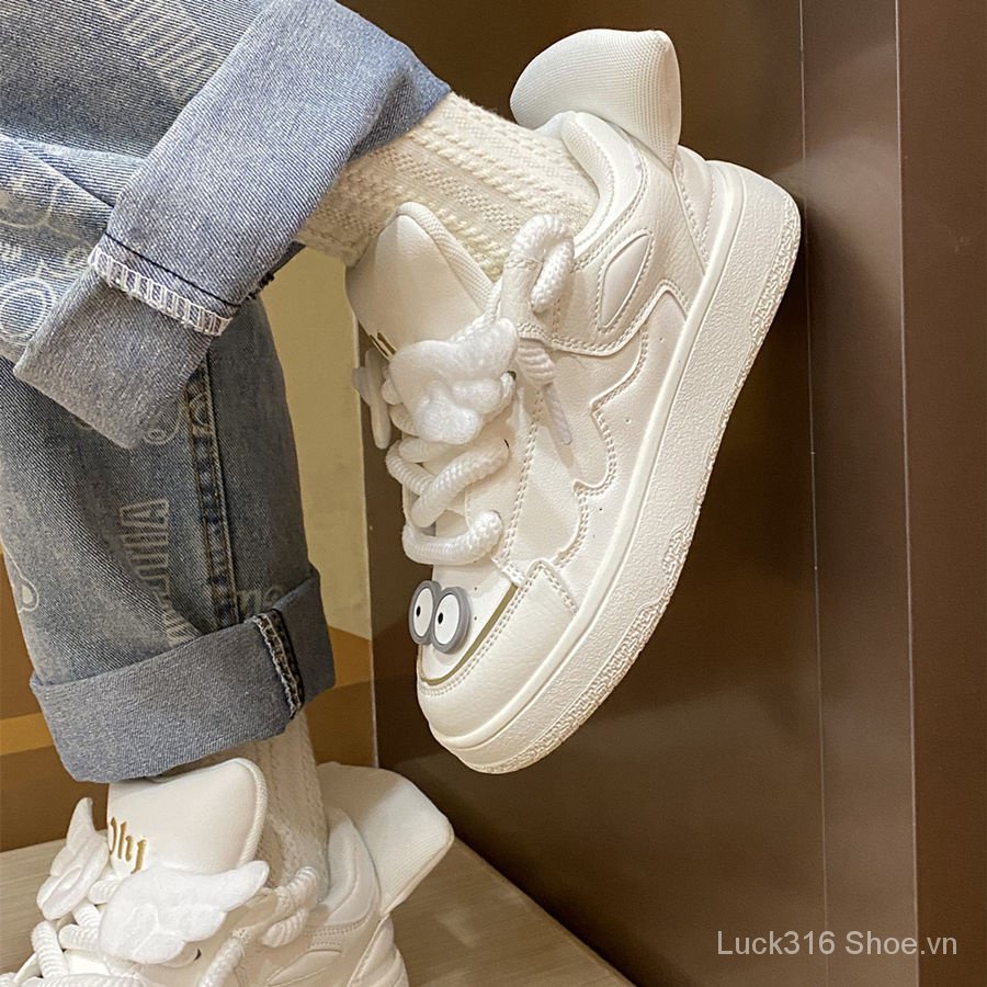 Giày Sneaker Đế Phẳng Dày Dặn Phong Cách Nhật Bản Dễ Thương Thời Trang 2023