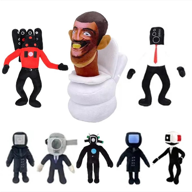Roblox skibidi toilet đồ chơi sang trọng ufo màn hình tv búp bê nhồi bông trò đùa đạo cụ trò chơi quà tặng vui nhộn
