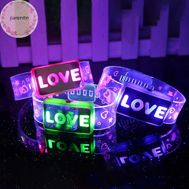 Jiarenitn Vòng Đeo Tay Có Đèn led Phát Sáng Trong Bóng Tối Đồ Chơi Tiệc Giáng Sinh Năm Mới vn